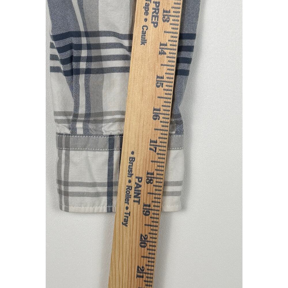 American Eagle Women’s Plaid Button Up Shirt Small Blue Gray Long Sleeve - Picture 5 of 5